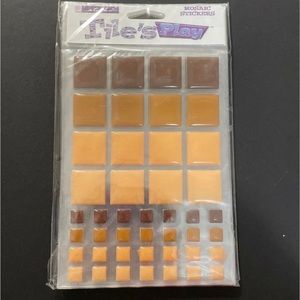Brown Square Tile Stickers
